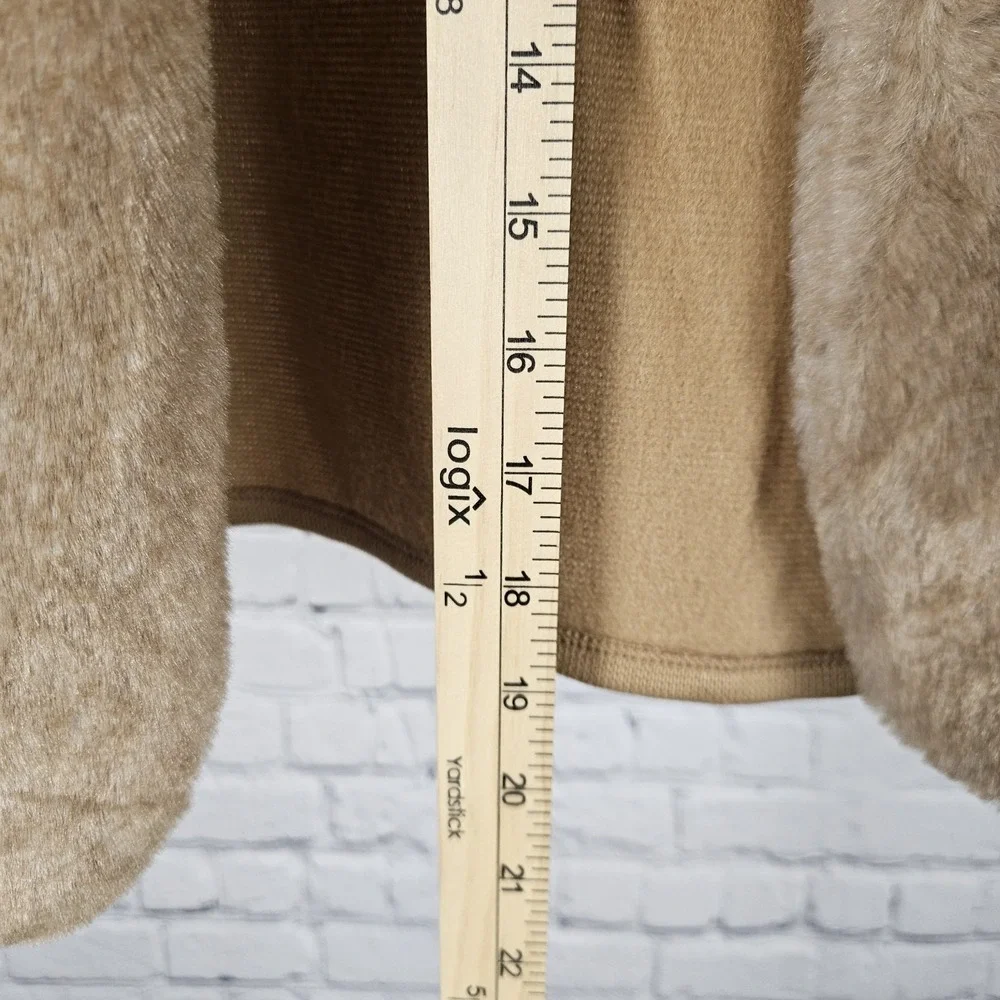Wonder Nation Girls Faux Fur Vest Tan Size‎ L 10-12 Soft Sherpa Style